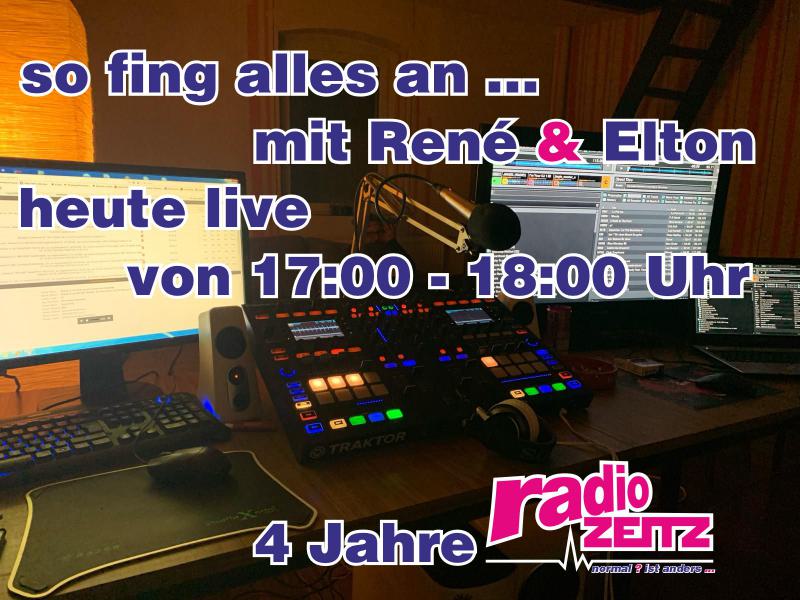 4 Jahre Radio Zeitz ... heute von 17:00 - 18:00 Uhr mit Rene und Elton